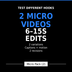 micro video pack of 2 videos - creative video content for social media - XANPIX