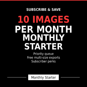 monthly starter pack (10 images) monthly subscription service for social media content creation - XANPIX